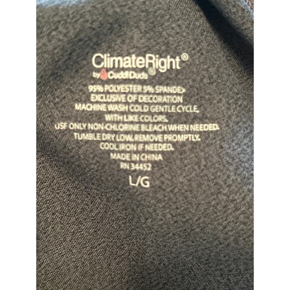 EUC Climate Right by CuddlDuds Gray Scrub Set Top/Pants Sizes Top XL/Pants Large - Picture 2 of 4